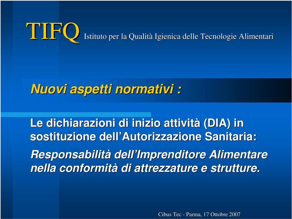 Autorizzazione Sanitaria: Responsabilità dell