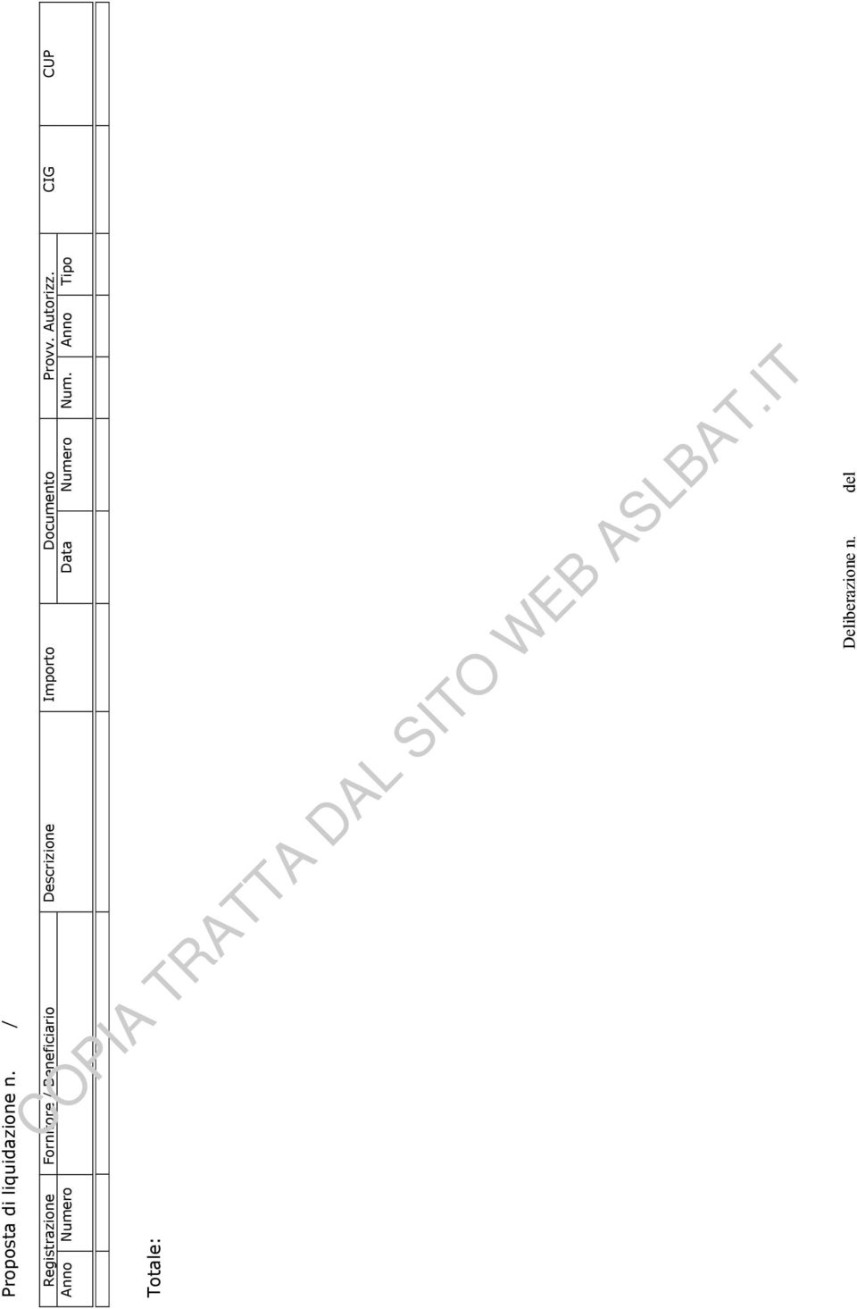 Descrizione Importo Documento Provv. Autorizz.