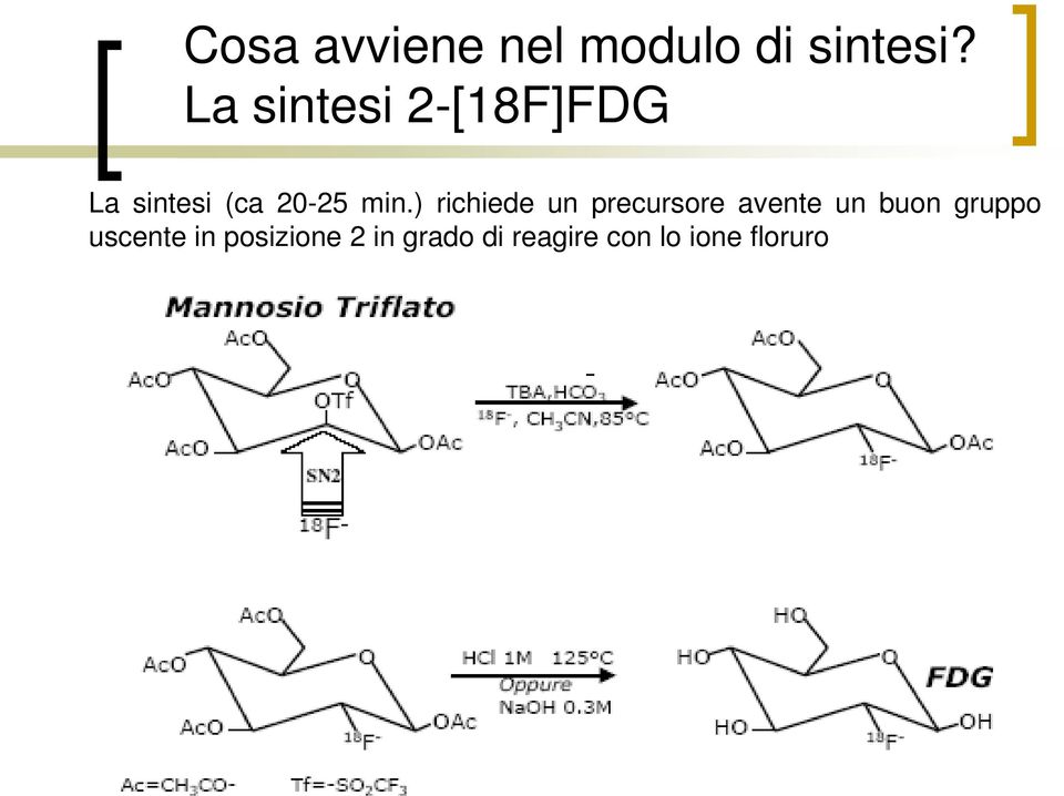 ) richiede un precursore avente un buon gruppo