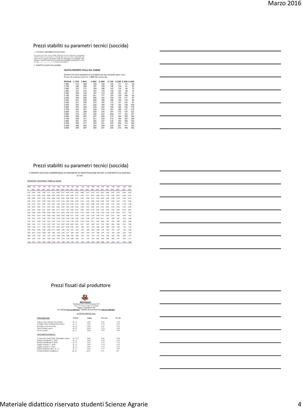 produttore Materiale didattico riservato