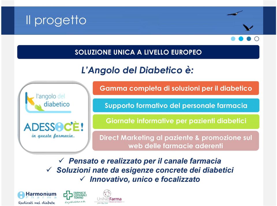 diabetici Direct Marketing al paziente & promozione sul web delle farmacie aderenti Pensato e