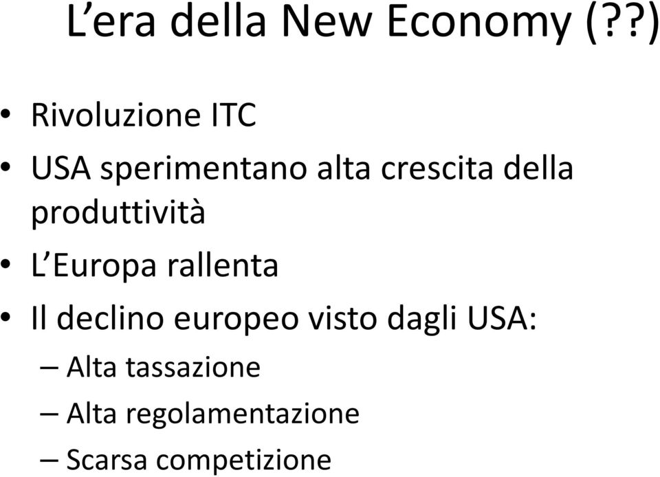 della produttività L Europa rallenta Il declino