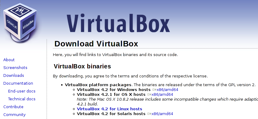 Installazione Scaricare ed installare virtualbox 