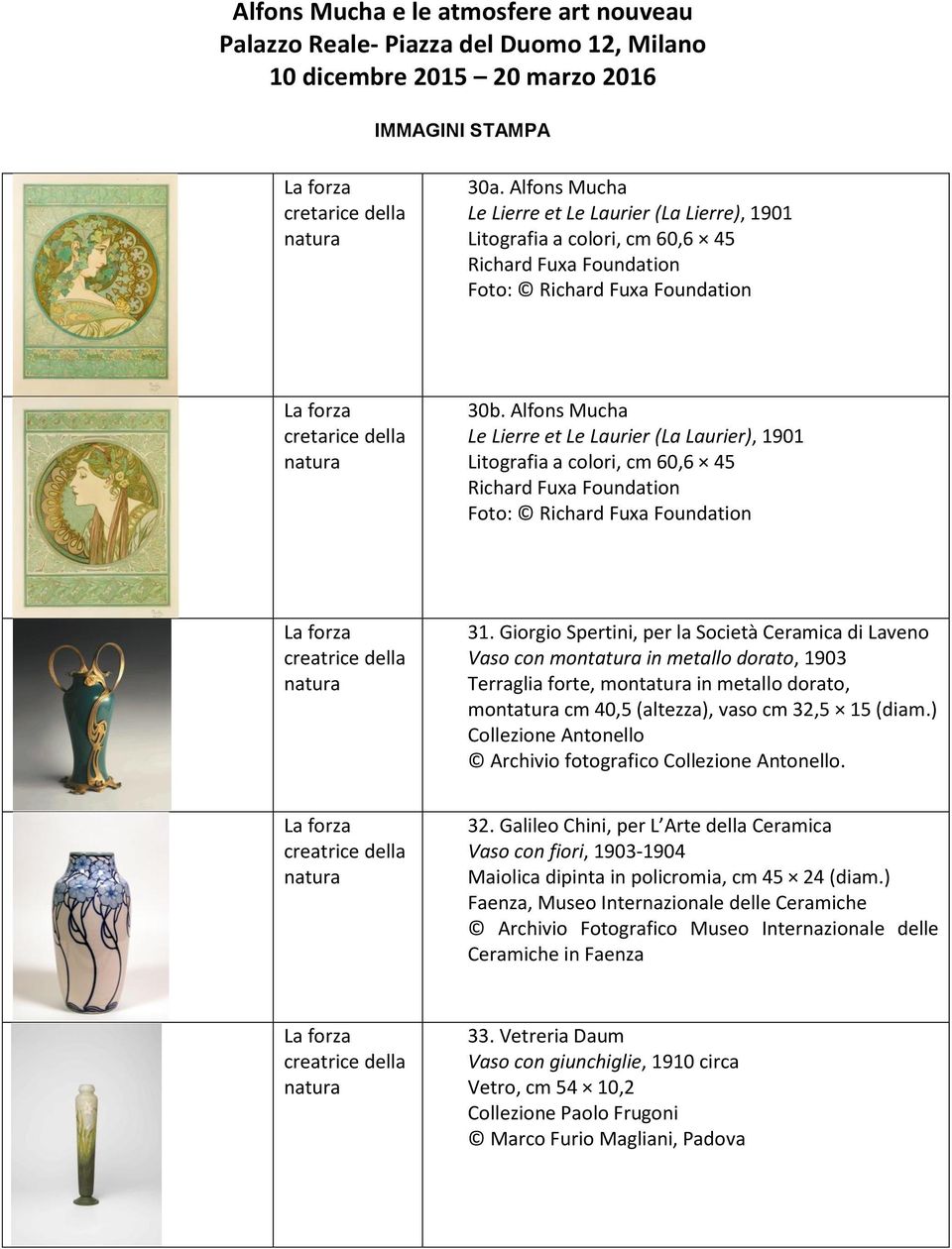 Giorgio Spertini, per la Società Ceramica di Laveno Vaso con montatura in metallo dorato, 1903 Terraglia forte, montatura in metallo dorato, montatura cm 40,5 (altezza), vaso cm 32,5 15 (diam.