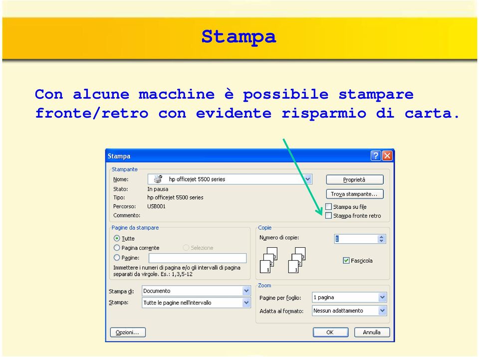 stampare fronte/retro