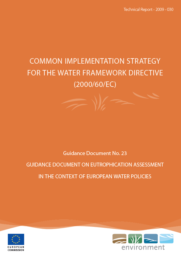 IL CONTESTO Indicazioni della Commissione Europea (2011): eutrofizzazione Guidance Document No.
