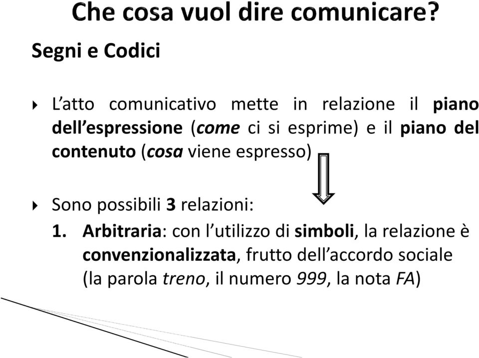 possibili 3relazioni: 1.