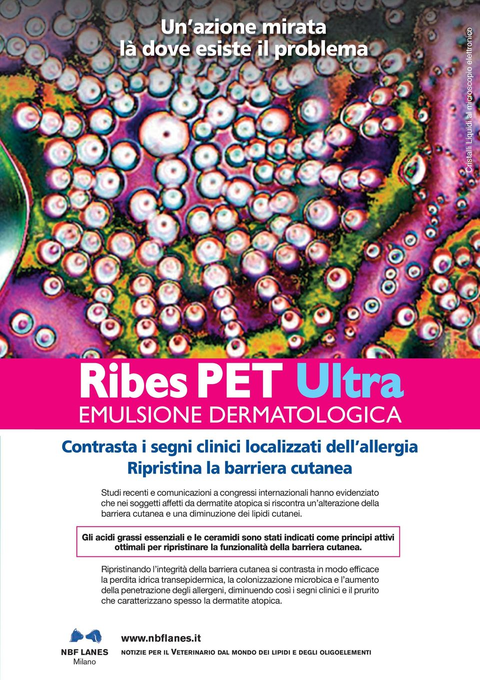 cutanei. Gli acidi grassi essenziali e le ceramidi sono stati indicati come principi attivi ottimali per ripristinare la funzionalità della barriera cutanea.