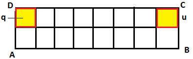 Pagina 3 di 13 D M A C N B Il segmento orizzontale ed i 7 segmenti verticali dividono il rettangolo ABCD in 16 quadratini uguali.