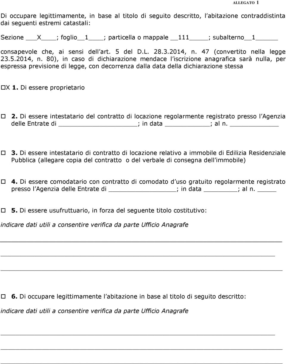 47 (convertito nella legge 23.5.2014, n.