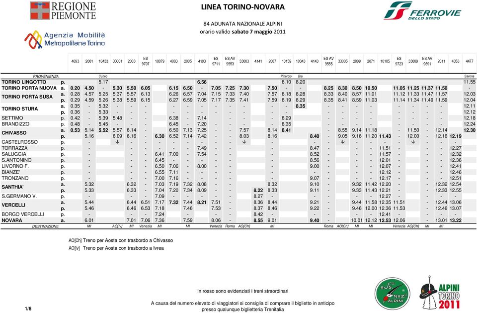 50 TORINO PORTA SUSA TORINO STURA 0.28 0.35 4.57 5.25 5.32 5.37 5.57 6.13 6.26 6.57 7.04 7.15 7.33 7.40 7.57 8.18 8.28 8.35 8.33 8.40 8.57 11.01 11.12 11.33 11.47 11.57 12.03 12.11 0.29 0.36 4.59 5.