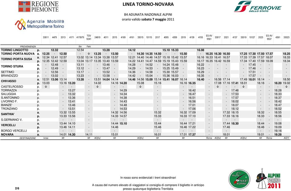 VERCELLI BORGO VERCELLI NOVARA Bra Paris 12.32 12.54 13.28 14.12 15.10 15.33 16.08 12.25 12.50 13.25 13.50 14.30 14.35 14.50 15.50 16.25 16.30 16.50 17.25 17.30 17.50 17.57 18.25 12.34 12.41 12.57 13.