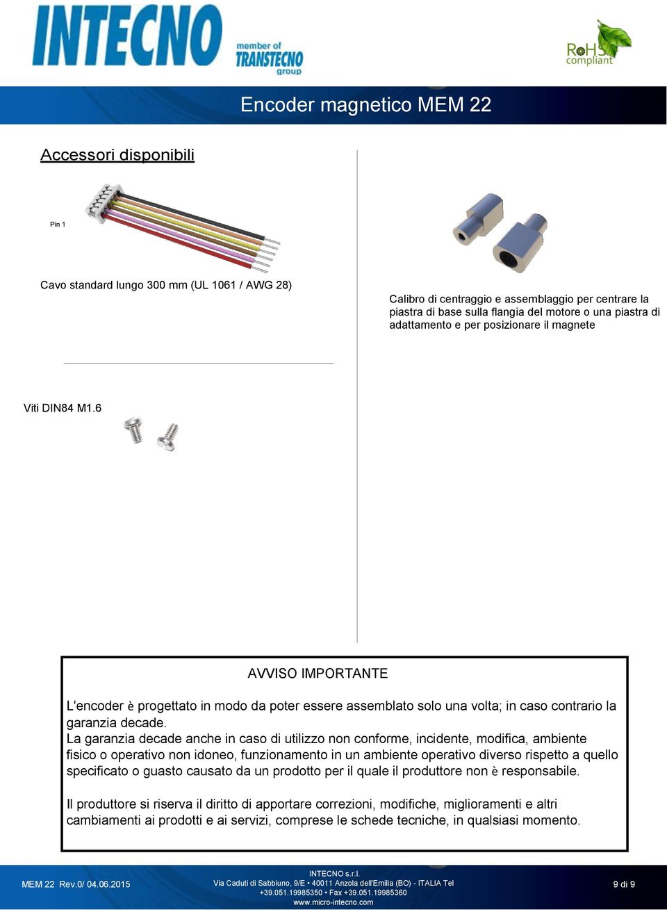 La garanzia decade anche in caso di utilizzo non conforme, incidente, modifica, ambiente fisico o operativo non idoneo, funzionamento in un ambiente operativo diverso rispetto a quello specificato o