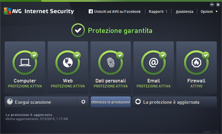 Se AVG non identifica il file di controllo EICAR come un virus, è necessario verificare nuovamente la configurazione del programma. 3.2.6.