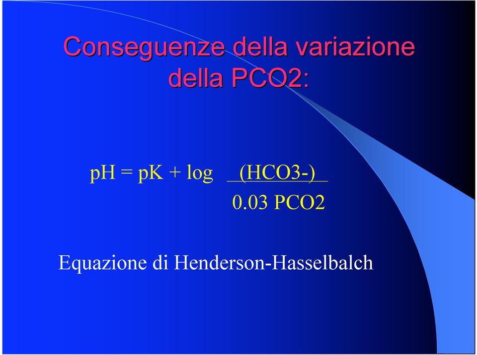 = pk + log (HCO3-) 0.