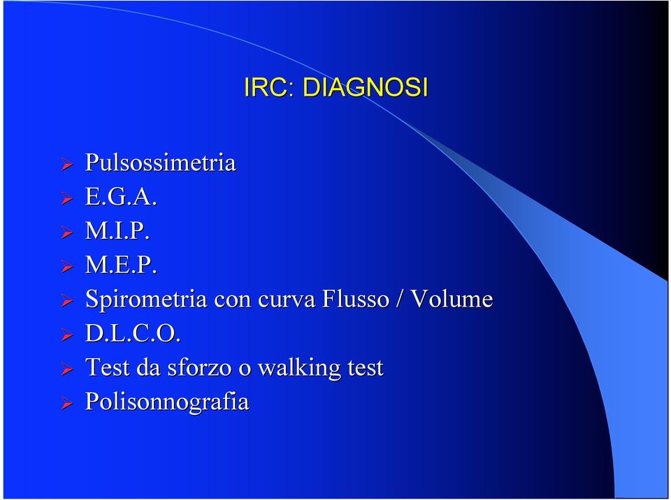 Flusso / Volume D.L.C.O.