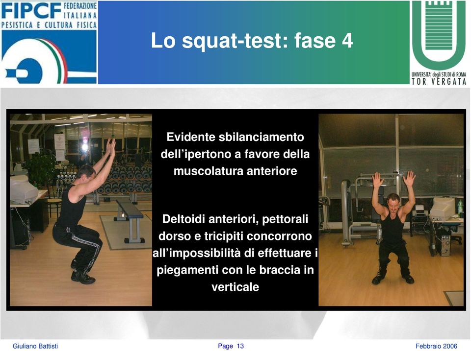 pettorali dorso e tricipiti concorrono all impossibilità di