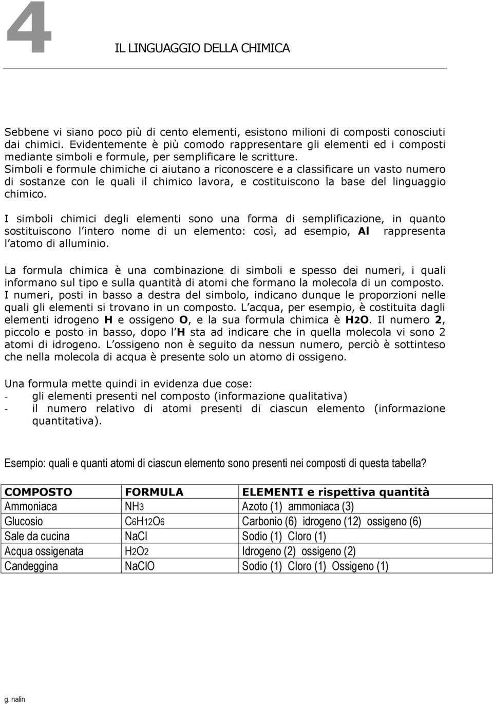 Simboli e formule chimiche ci aiutano a riconoscere e a classificare un vasto numero di sostanze con le quali il chimico lavora, e costituiscono la base del linguaggio chimico.