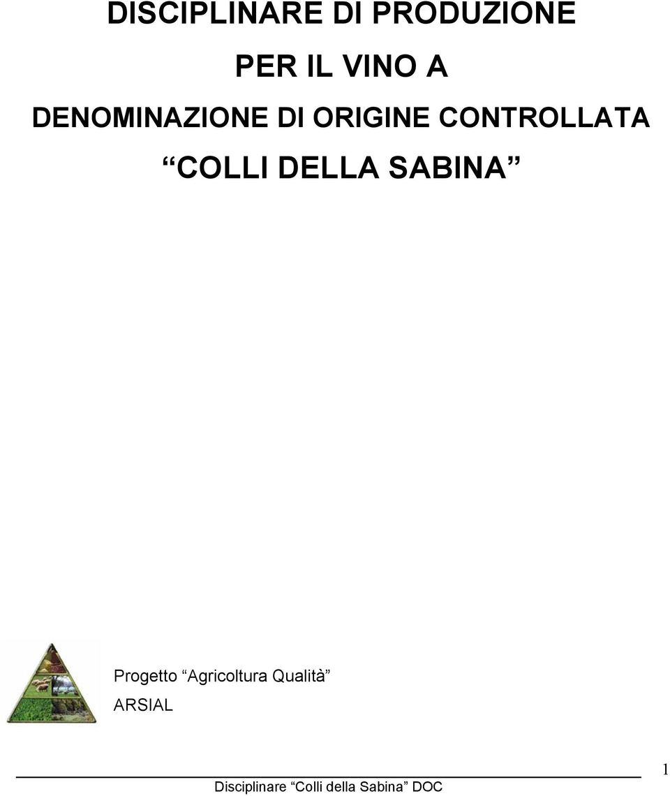 CONTROLLATA COLLI DELLA SABINA