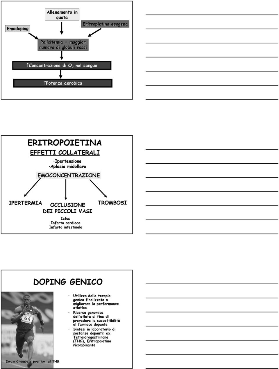 intestinale TROMBOSI DOPING GENICO Utilizzo della terapia genica finalizzata a migliorare la performance atletica.