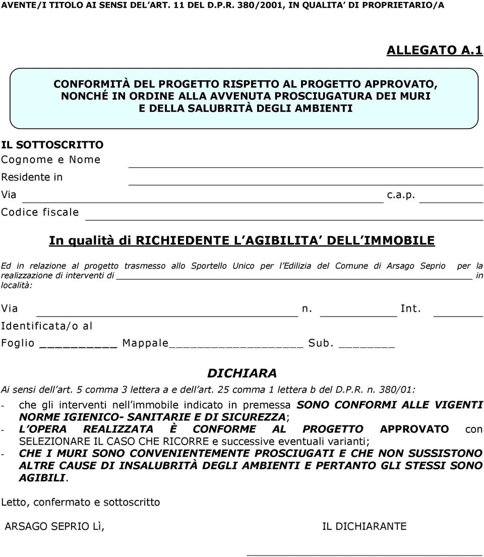 fiscale c.a.p.