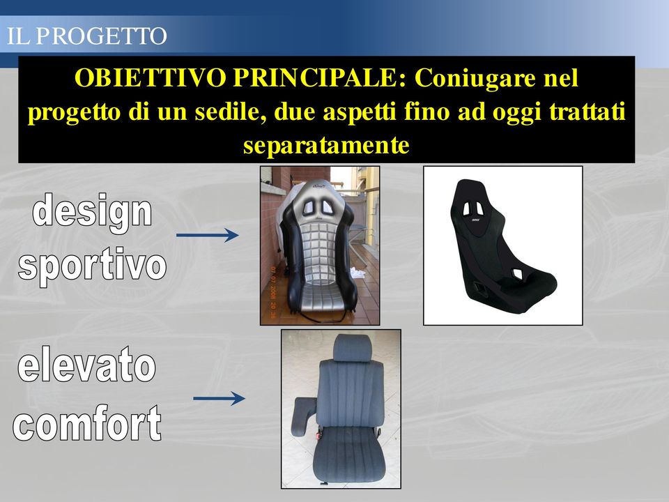 progetto di un sedile, due