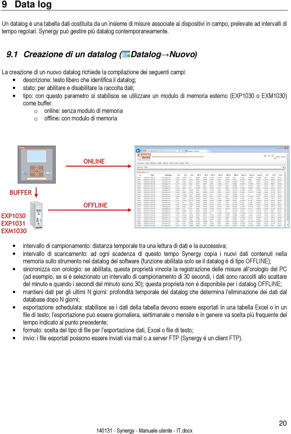 1 Creazione di un datalog ( Datalog Nuovo) La creazione di un nuovo datalog richiede la compilazione dei seguenti campi: descrizione: testo libero che identifica il datalog; stato: per abilitare e