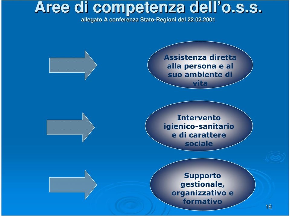 2001 Assistenza diretta alla persona e al suo ambiente di