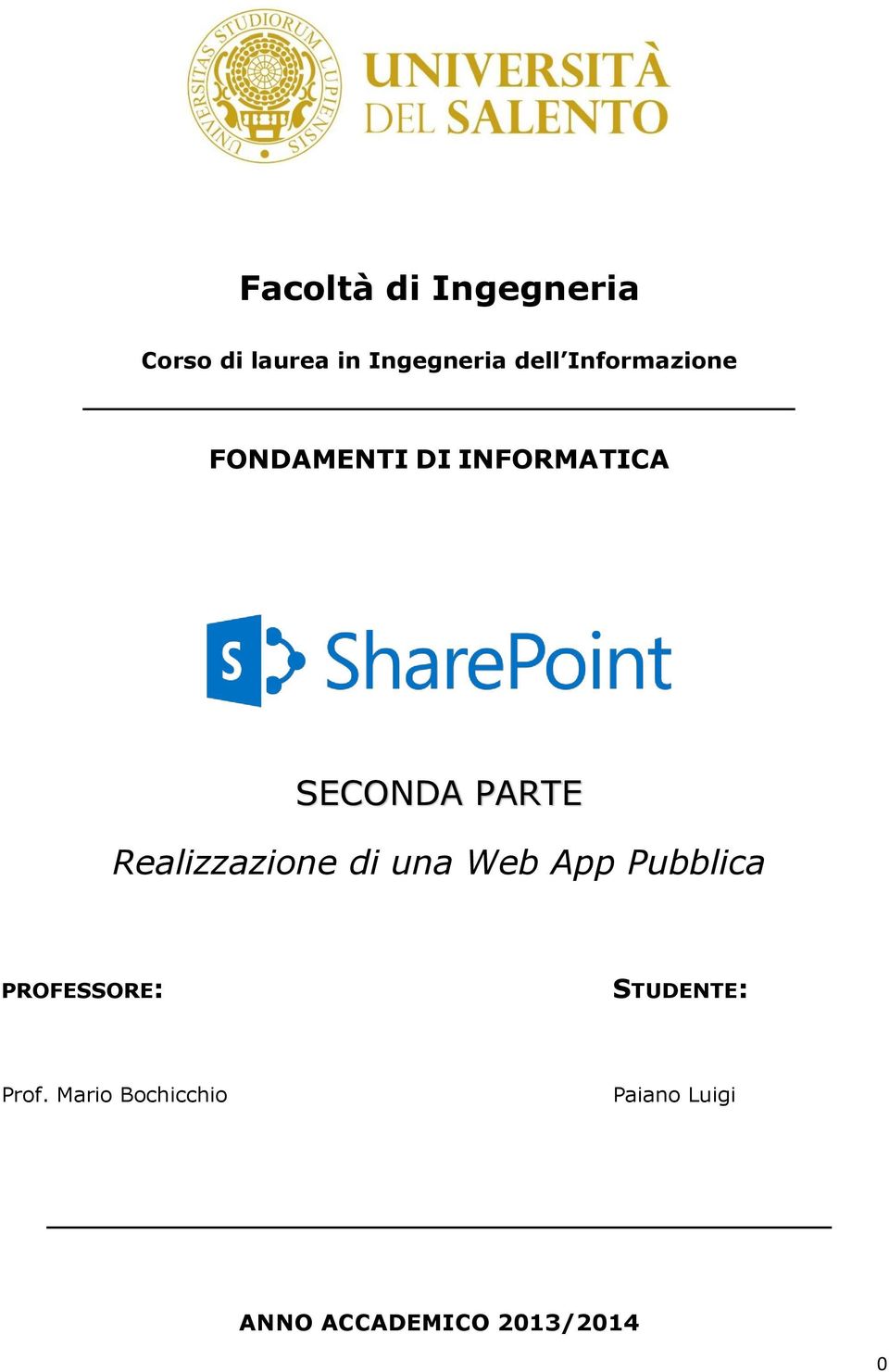 Realizzazione di una Web App Pubblica PROFESSORE: