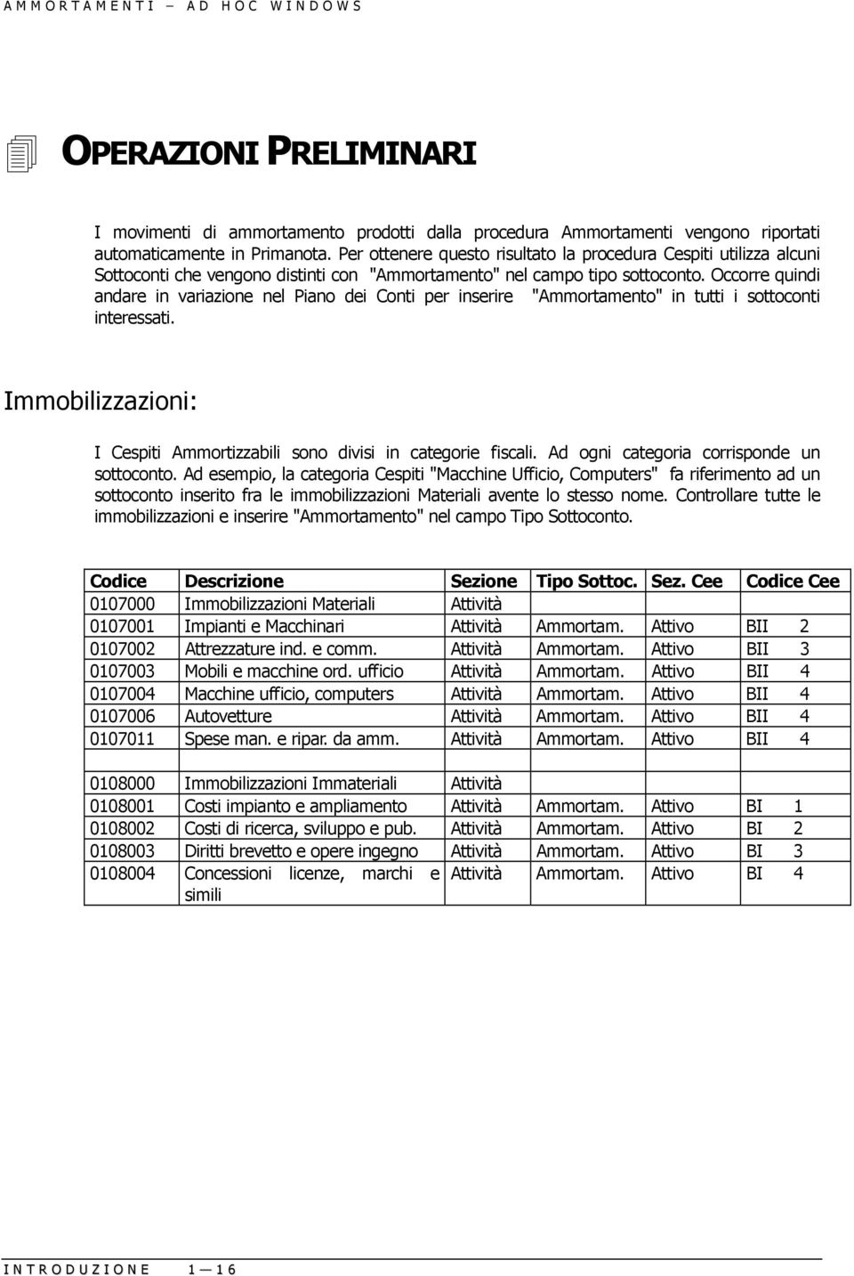 Occorre quindi andare in variazione nel Piano dei Conti per inserire "Ammortamento" in tutti i sottoconti interessati. Immobilizzazioni: I Cespiti Ammortizzabili sono divisi in categorie fiscali.