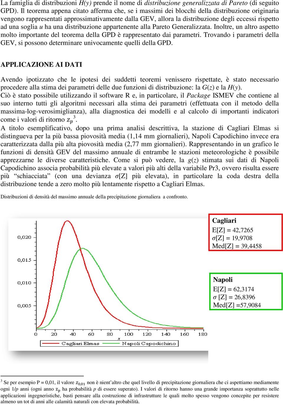 una soglia u ha una distribuzione appartenente alla Pareto Generalizzata. Inoltre, un altro aspetto molto importante del teorema della GPD è rappresentato dai parametri.