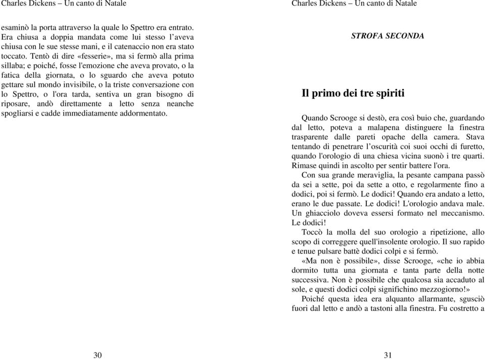 triste conversazione con lo Spettro, o l'ora tarda, sentiva un gran bisogno di riposare, andò direttamente a letto senza neanche spogliarsi e cadde immediatamente addormentato.