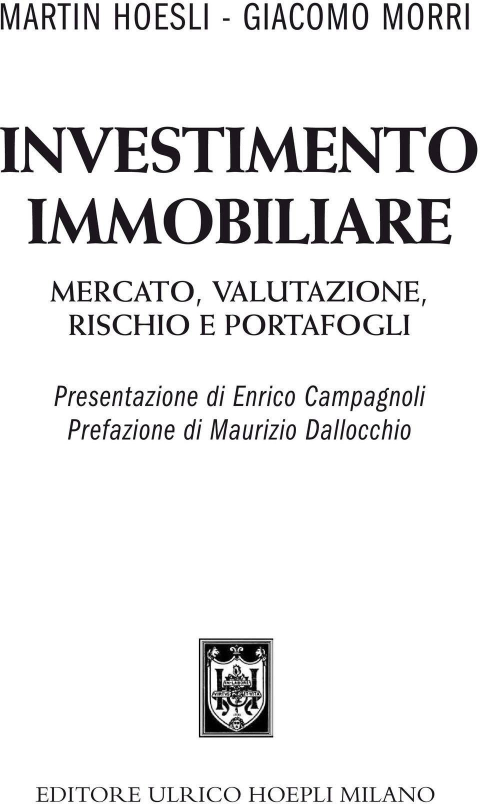 PORTAFOGLI Presentazione di Enrico Campagnoli