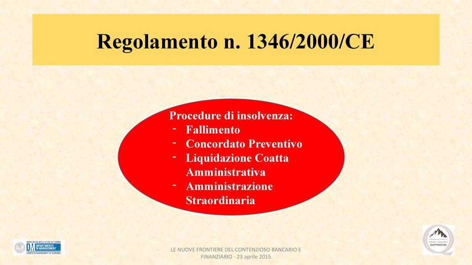 Fallimento - Concordato Preventivo -