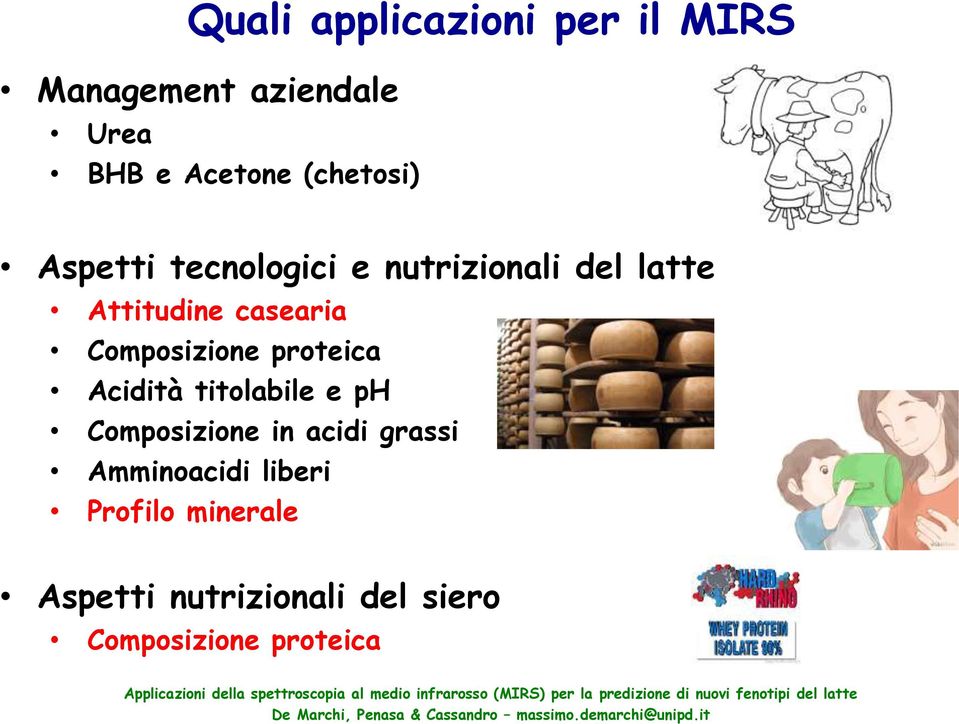 Composizione proteica Acidità titolabile e ph Composizione in acidi grassi