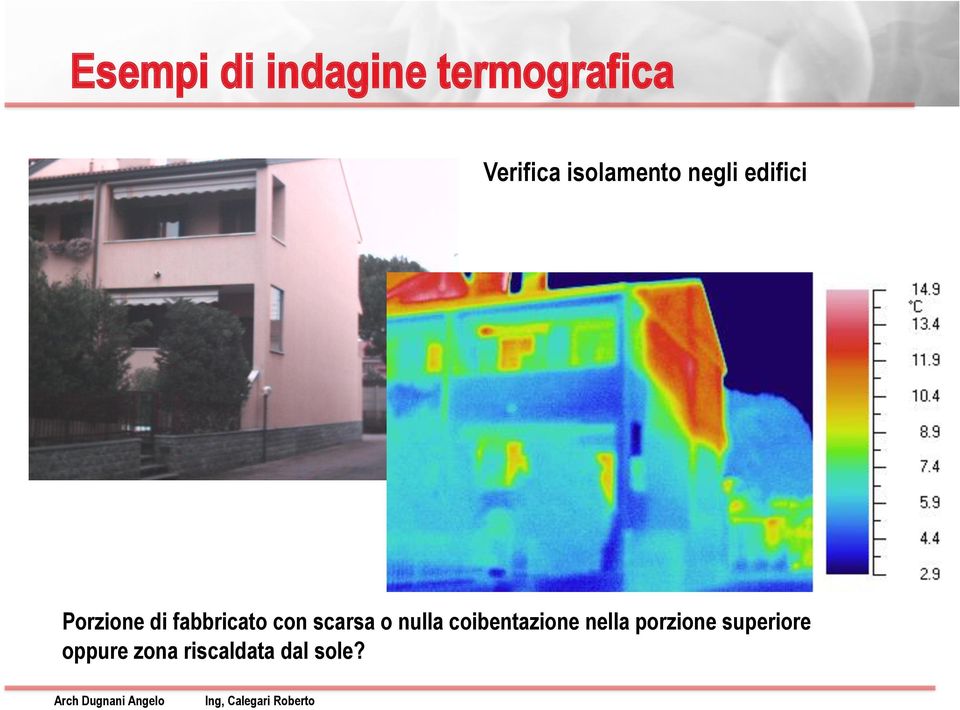 nulla coibentazione nella porzione