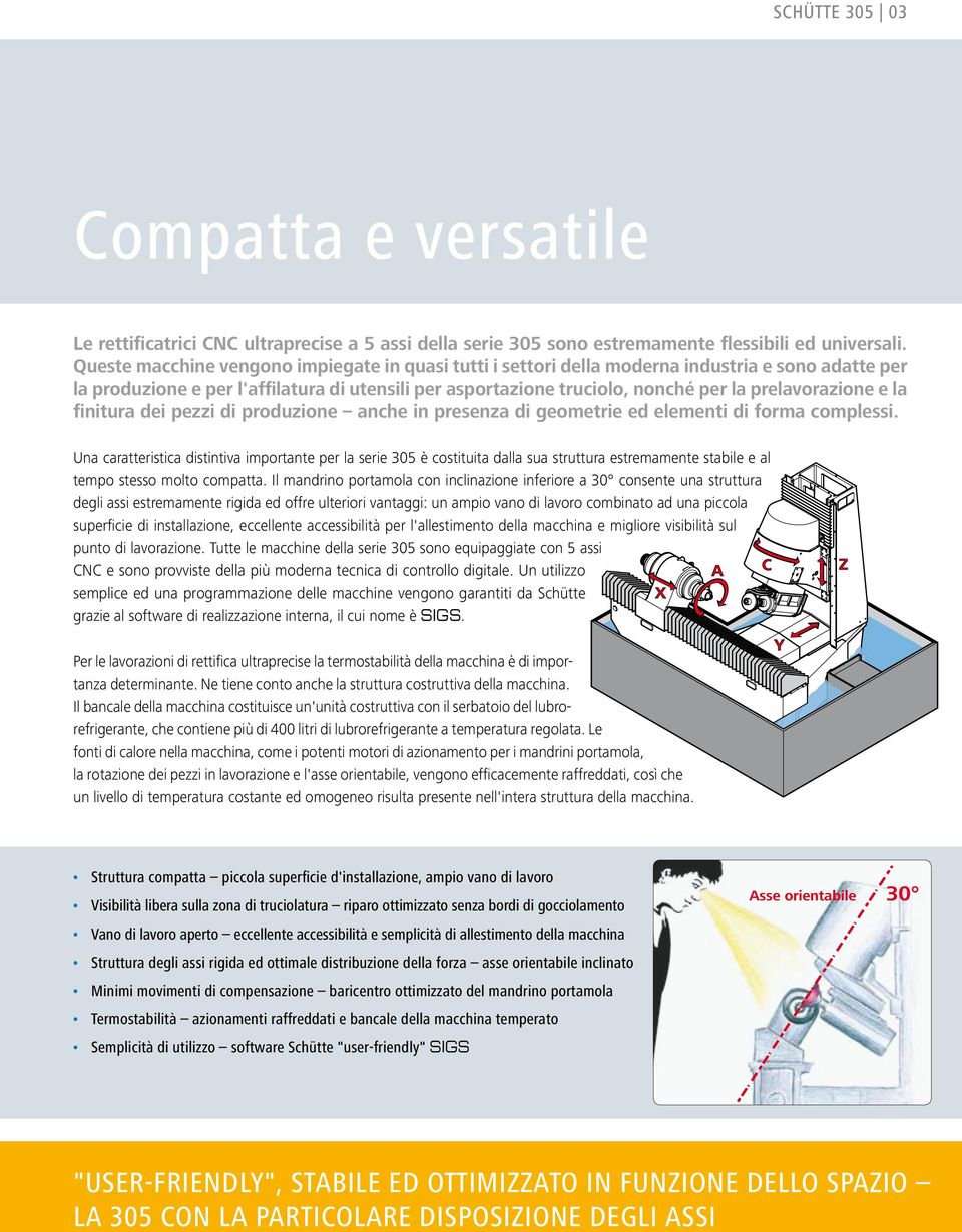 prelavorazione e la finitura dei pezzi di produzione anche in presenza di geometrie ed elementi di forma complessi.