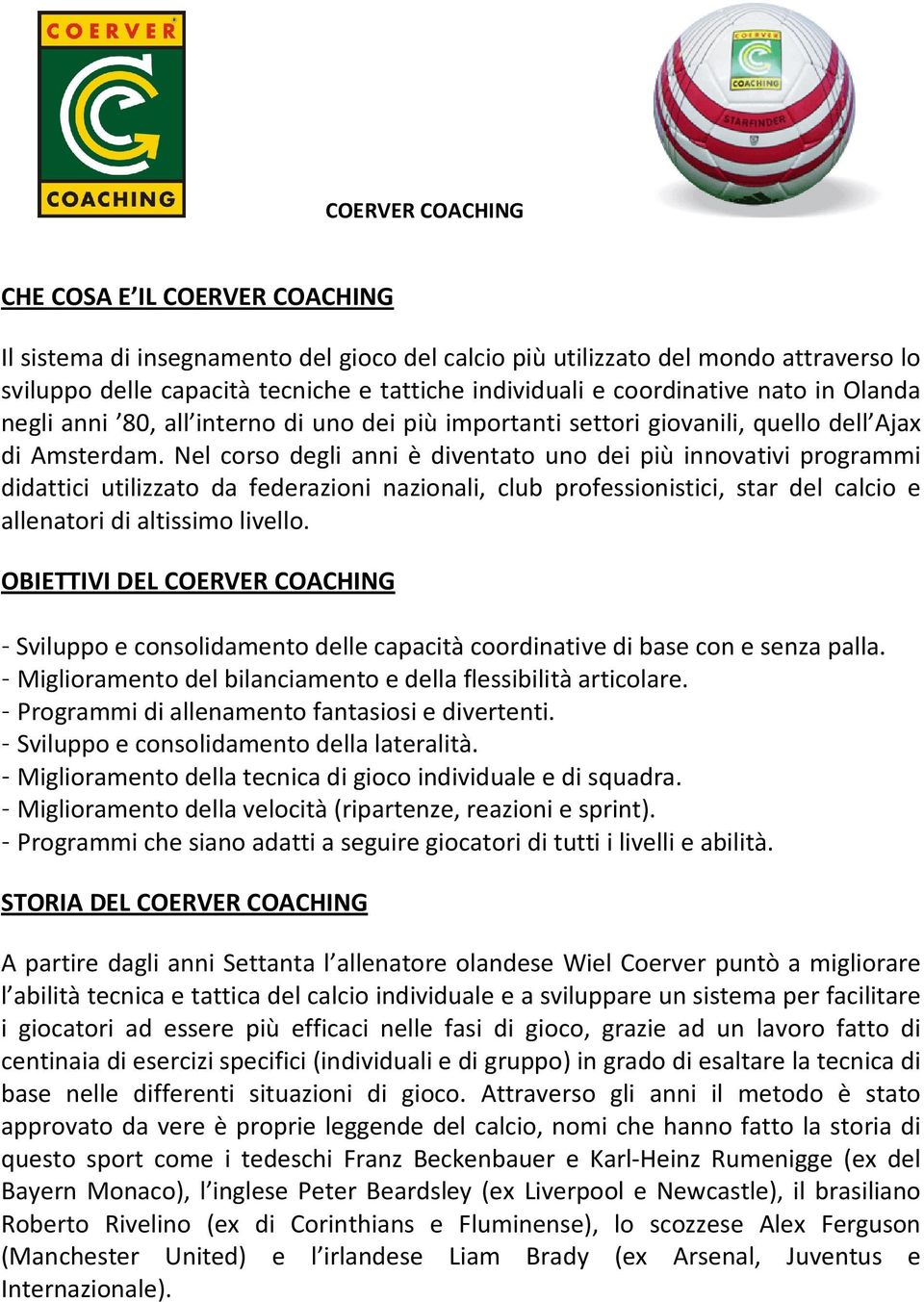 Che Cosa E Il Coerver Coaching Pdf Download Gratuito