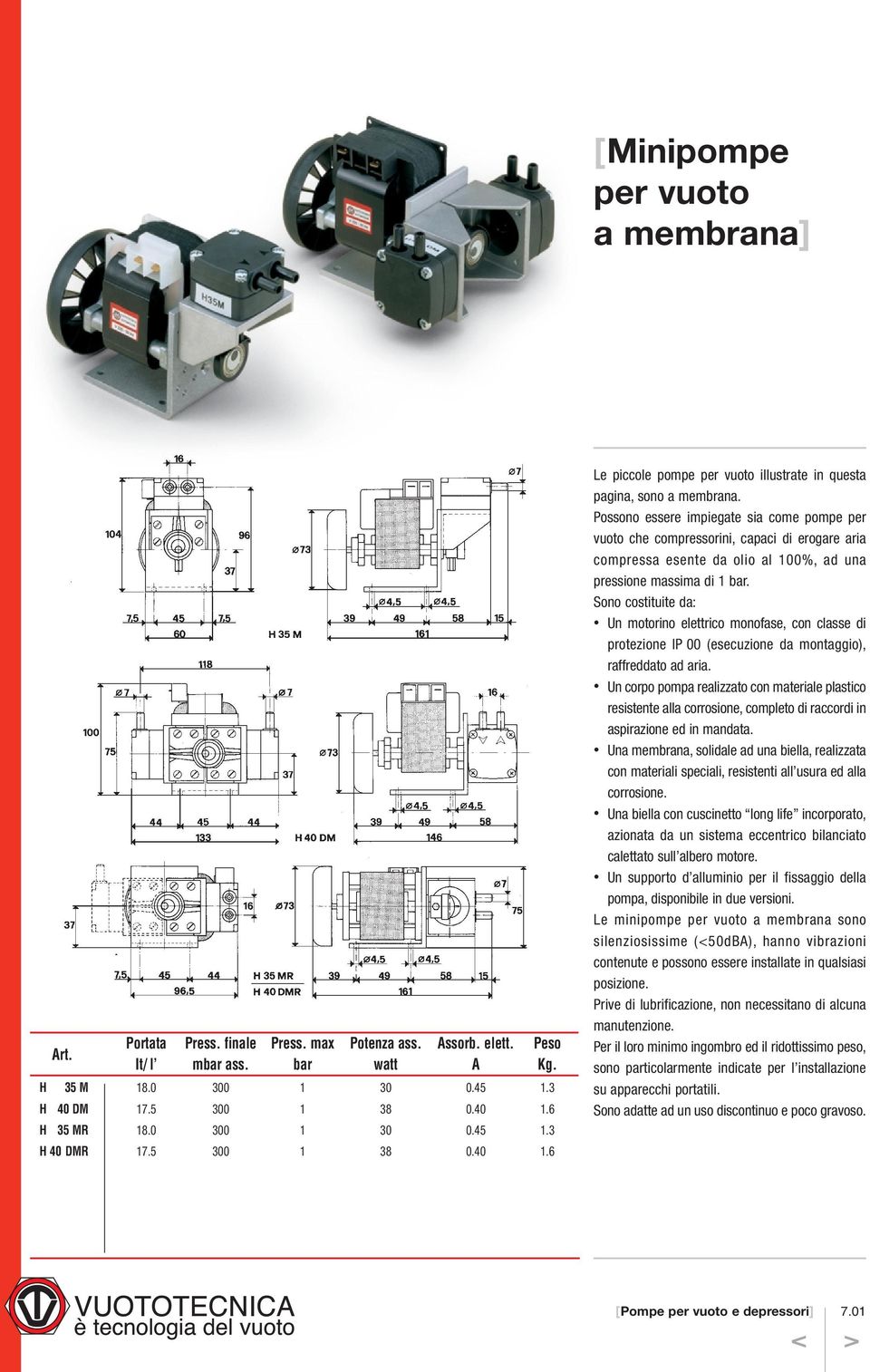 Sono costituite da: Un motorino elettrico monofase, con classe di protezione IP 00 (esecuzione da montaggio), raffreddato ad aria.