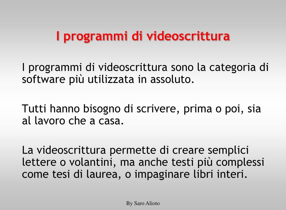 Tutti hanno bisogno di scrivere, prima o poi, sia al lavoro che a casa.