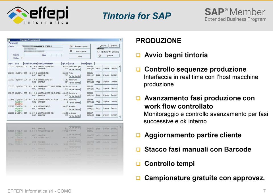 Monitoraggio e controllo avanzamento per fasi successive e ok interno Aggiornamento