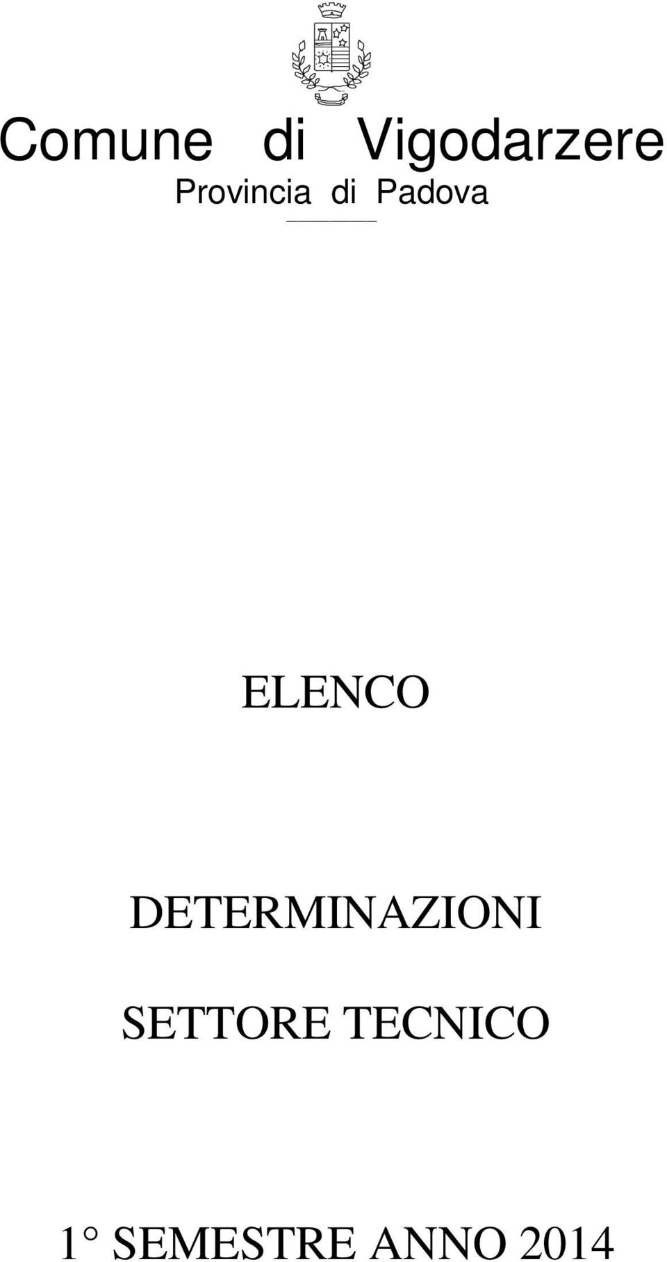 ELENCO DETERMINAZIONI