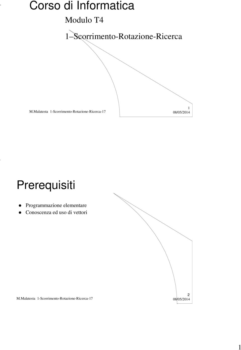 Prerequisiti Programmazione