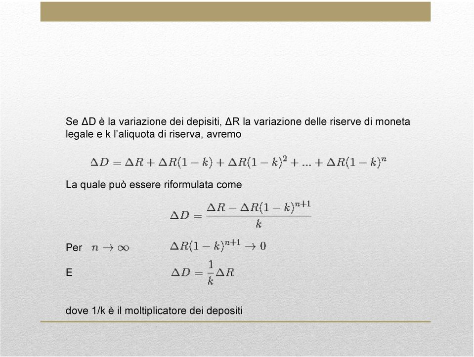 aliquota di riserva, avremo La quale può essere