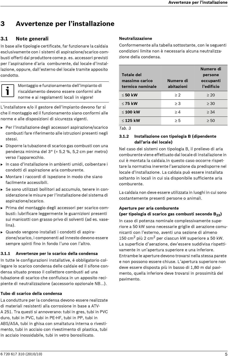 lusivamente con i sistemi di aspirazione/scarico combusti offerti dal produttore come p. es.