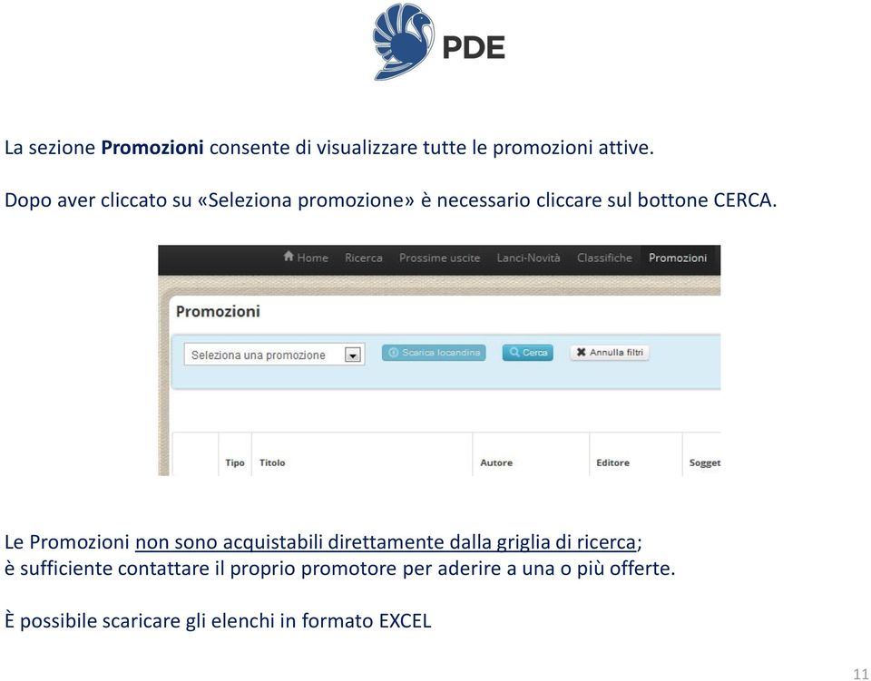 Le Promozioni non sono acquistabili direttamente dalla griglia di ricerca; è sufficiente