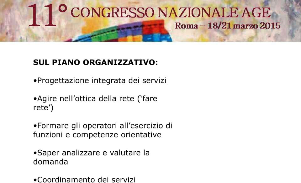 operatori all esercizio di funzioni e competenze orientative