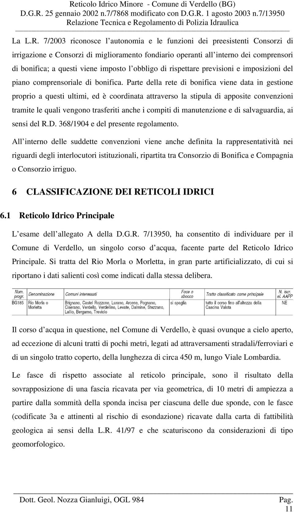 obbligo di rispettare previsioni e imposizioni del piano comprensoriale di bonifica.