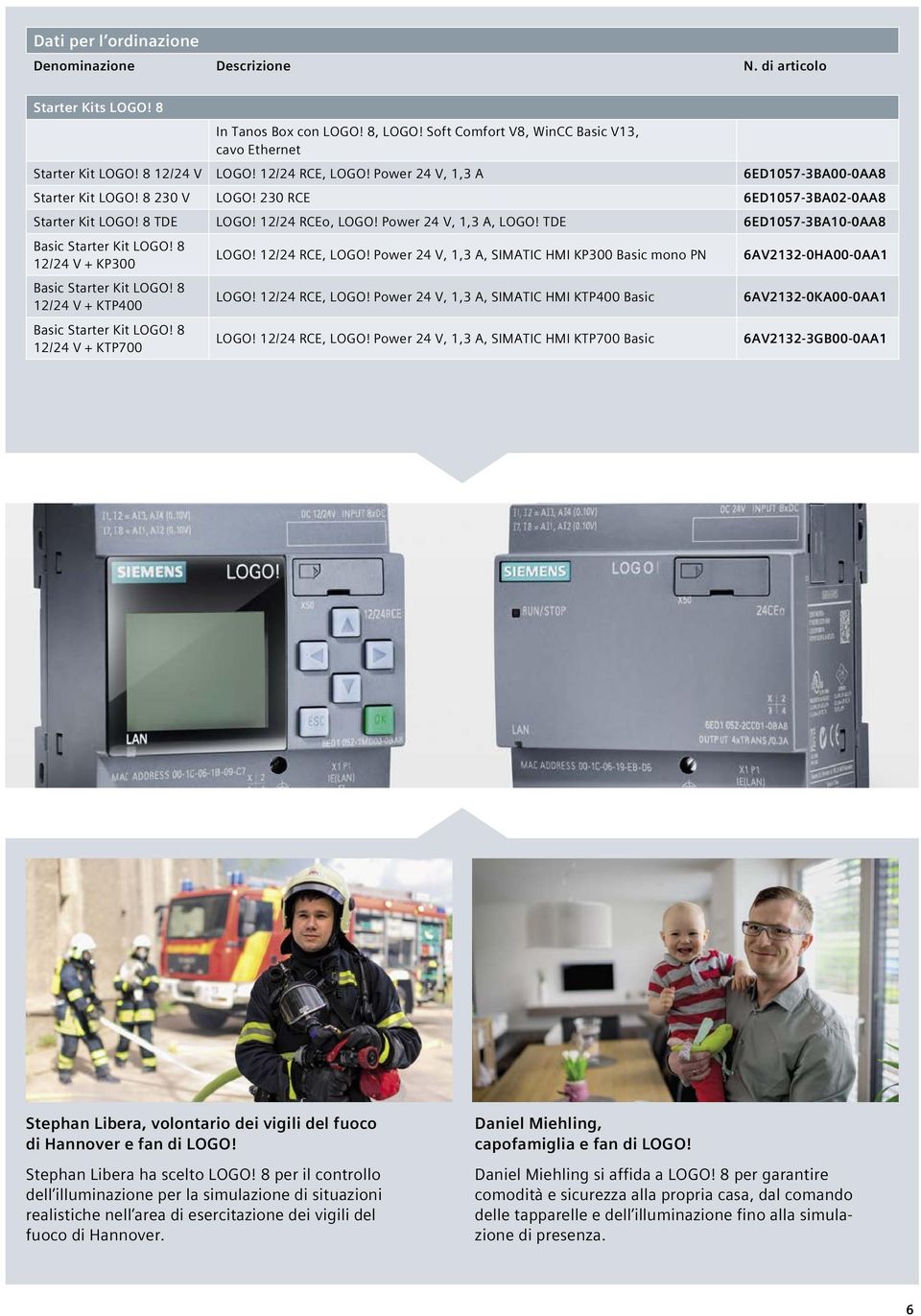 TDE 6ED1057-3BA10-0AA8 Basic Starter Kit LOGO! 8 12/2 V + KP300 LOGO! 12/2 RCE, LOGO! Power 2 V, 1,3 A, SIMATIC HMI KP300 Basic mono PN 6AV2132-0HA00-0AA1 Basic Starter Kit LOGO!