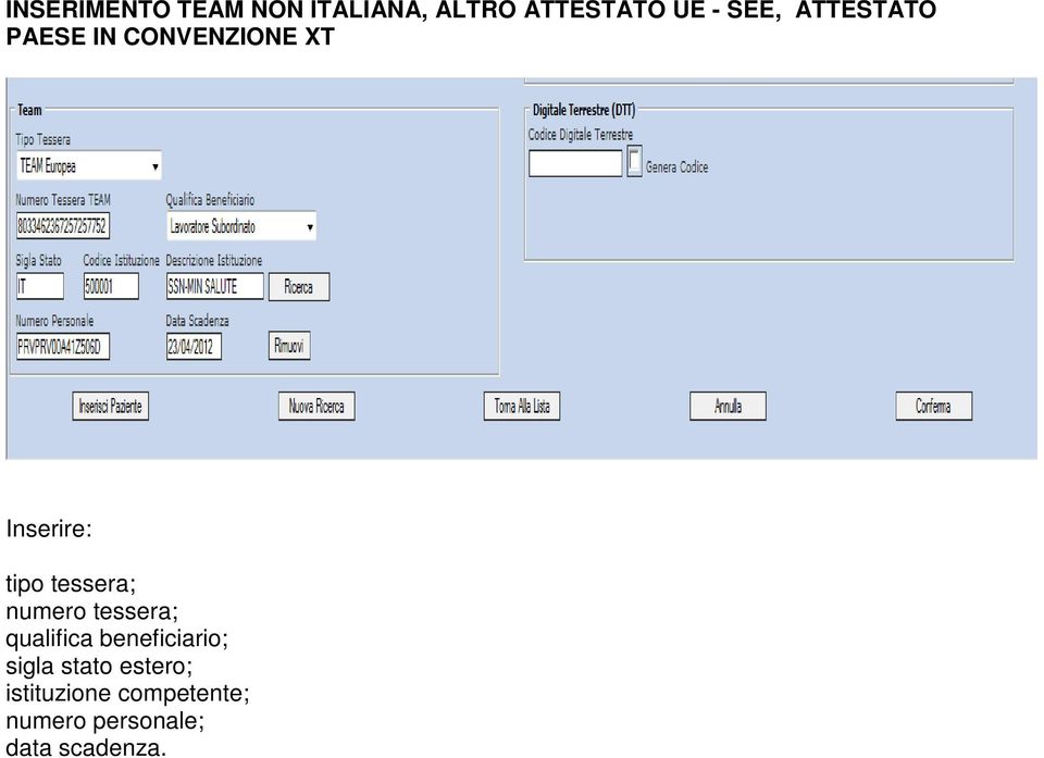 numero tessera; qualifica beneficiario; sigla stato